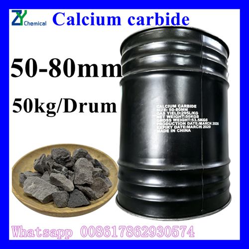 Calcium carbide 50-80mm in 50kg/drum manufacturer price