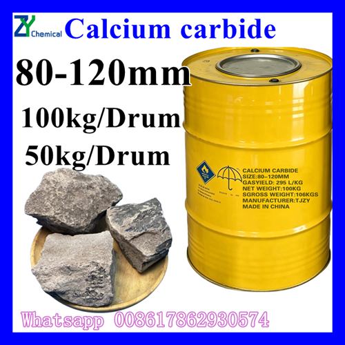 calcium carbide stone price 80-120mm 50kg/100kg drum supplier china