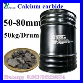Calcium carbide 50-80mm in 50kg/drum manufacturer price