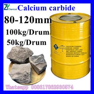 calcium carbide stone price 80-120mm 50kg/100kg drum supplier china